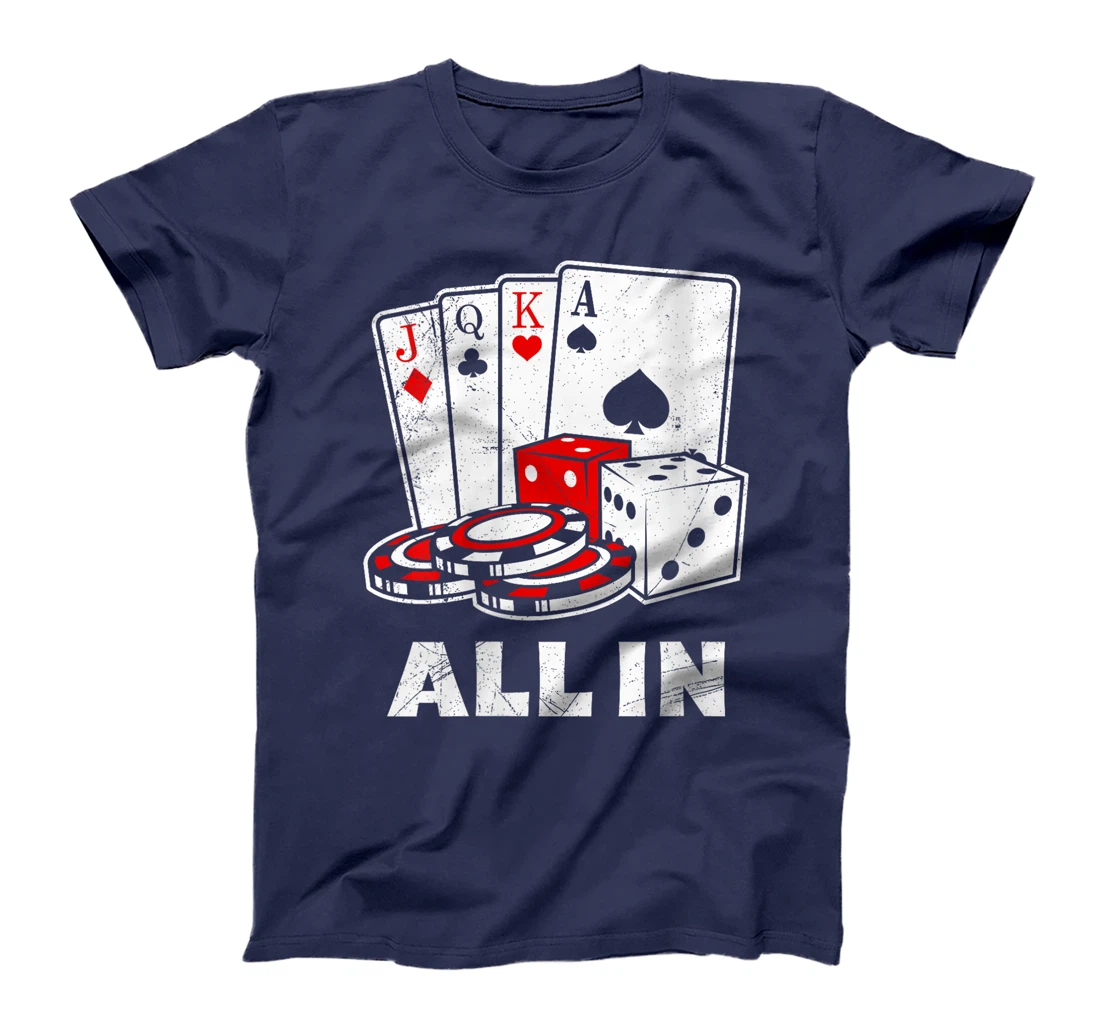 Womens Texas Holdem ALL Go IN Poker Players Poker Women T-Shirt
