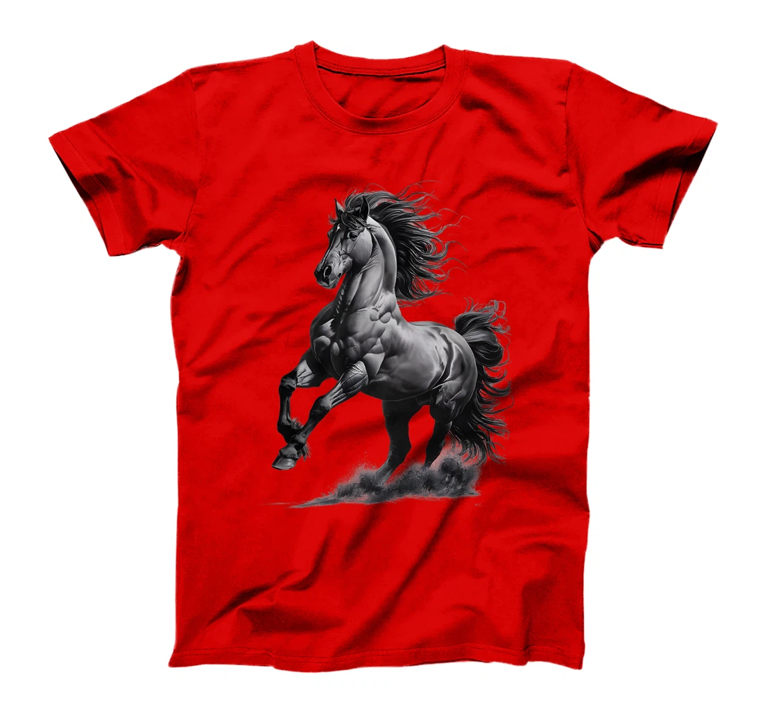 Vintage Texas Western Equestrian Hand Drawn Wild Horse Lover Premium T-Shirt