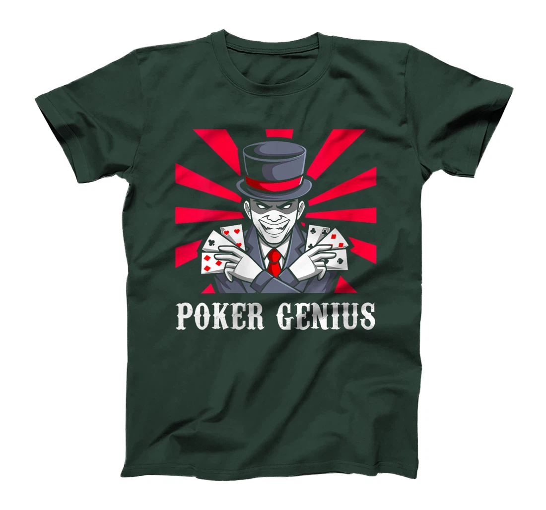 Womens POKER GENIE Poker Lover Poker Player Texas Holdem T-Shirt