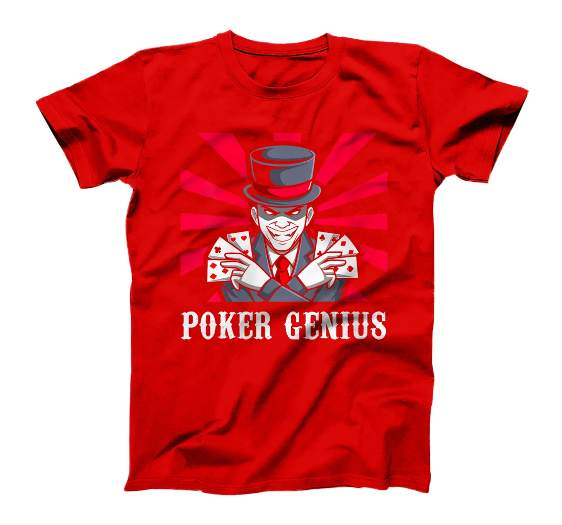 Womens POKER GENIE Poker Lover Poker Player Texas Holdem T-Shirt