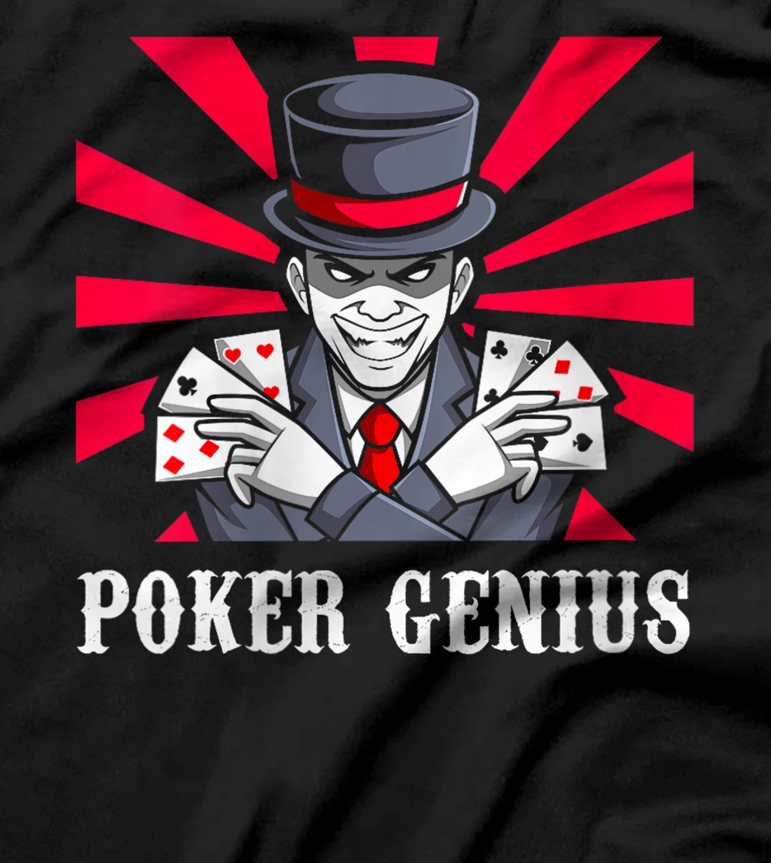 Womens POKER GENIE Poker Lover Poker Player Texas Holdem T-Shirt