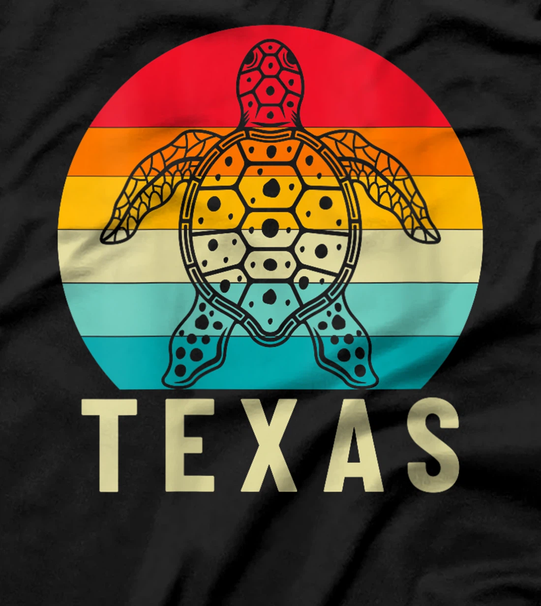 Womens Sea Turtle Vintage Sunset Beach Summer Texas T-Shirt