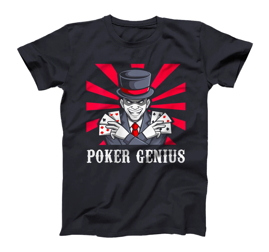 Womens POKER GENIE Poker Lover Poker Player Texas Holdem T-Shirt