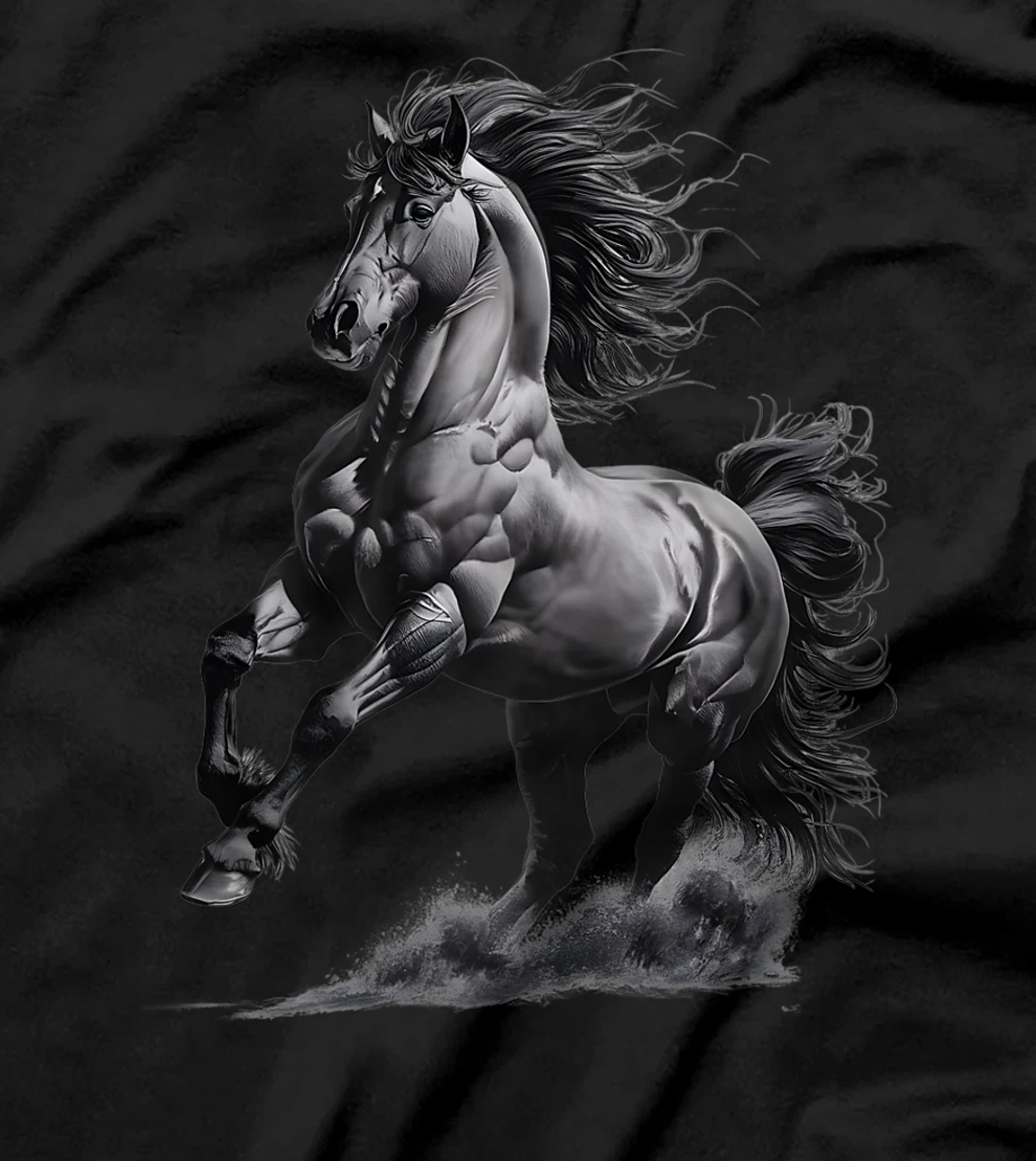 Vintage Texas Western Equestrian Hand Drawn Wild Horse Lover Premium T-Shirt