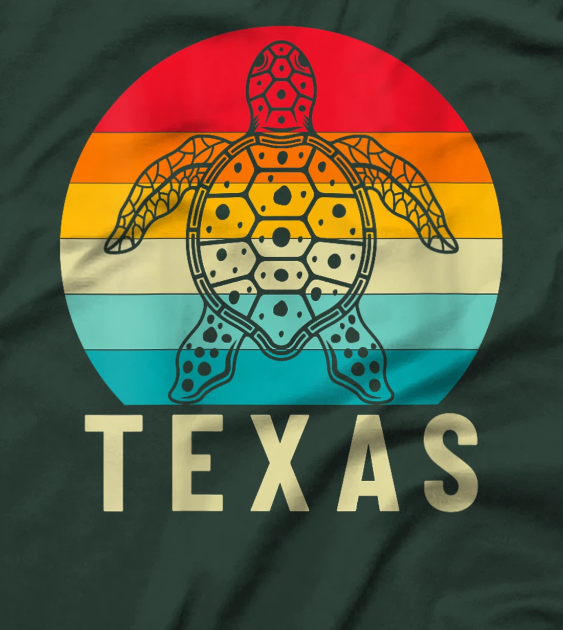Womens Sea Turtle Vintage Sunset Beach Summer Texas T-Shirt