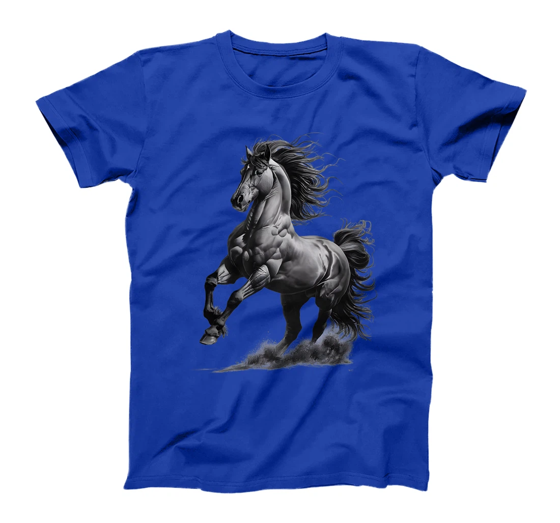 Vintage Texas Western Equestrian Hand Drawn Wild Horse Lover Premium T-Shirt