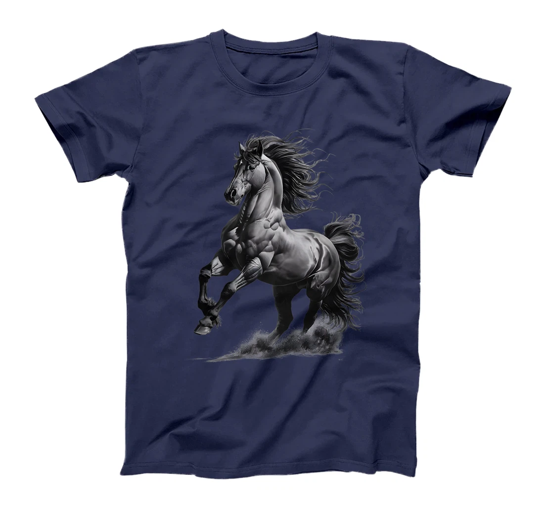 Vintage Texas Western Equestrian Hand Drawn Wild Horse Lover Premium T-Shirt