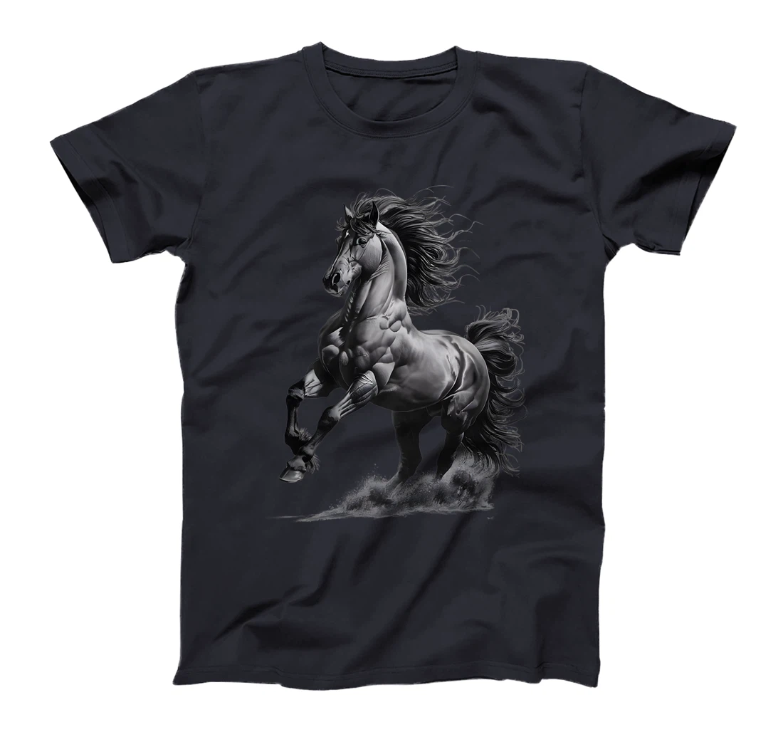 Vintage Texas Western Equestrian Hand Drawn Wild Horse Lover Premium T-Shirt