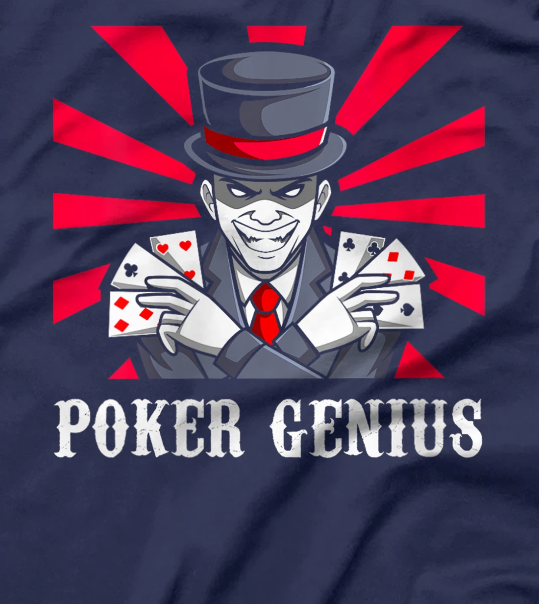 Womens POKER GENIE Poker Lover Poker Player Texas Holdem T-Shirt
