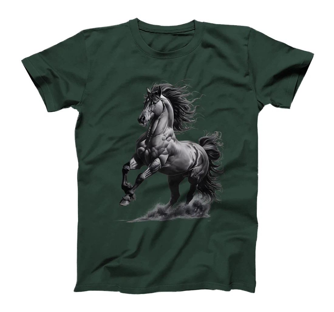 Vintage Texas Western Equestrian Hand Drawn Wild Horse Lover Premium T-Shirt