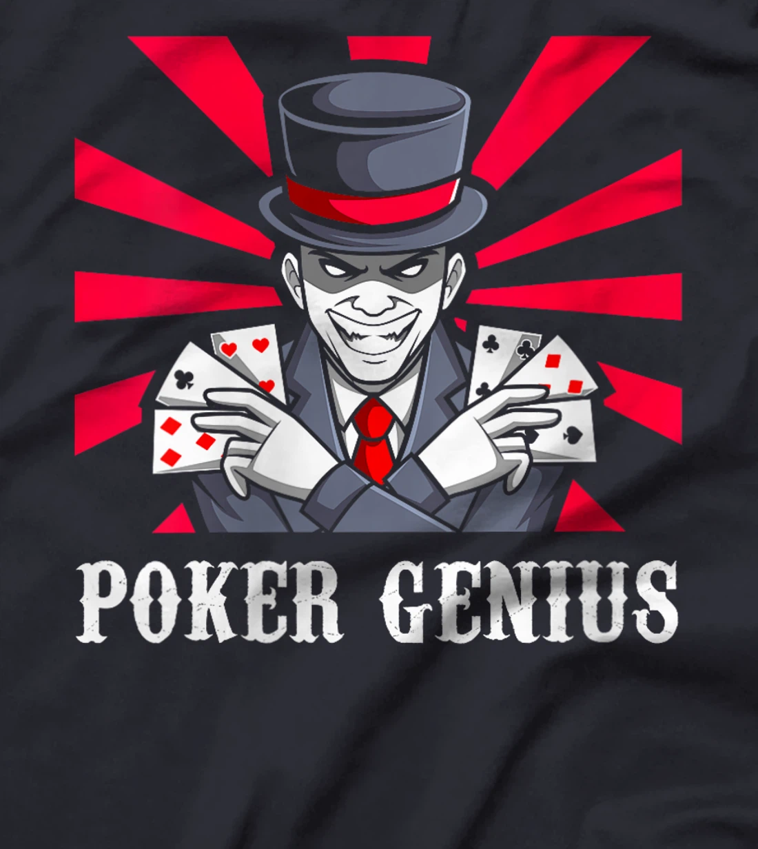 Womens POKER GENIE Poker Lover Poker Player Texas Holdem T-Shirt