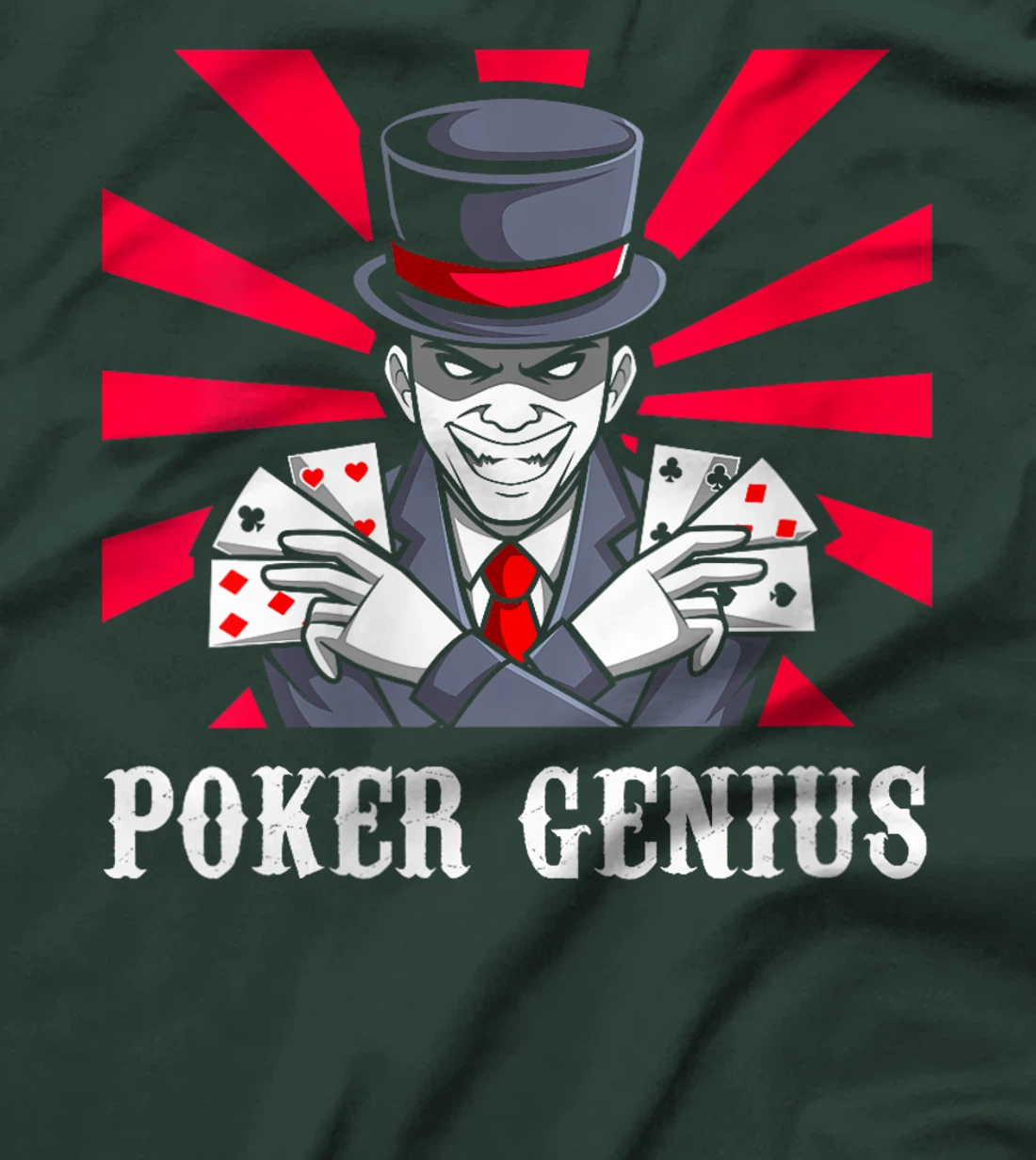 Womens POKER GENIE Poker Lover Poker Player Texas Holdem T-Shirt