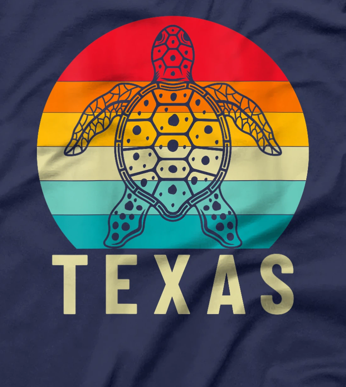 Womens Sea Turtle Vintage Sunset Beach Summer Texas T-Shirt