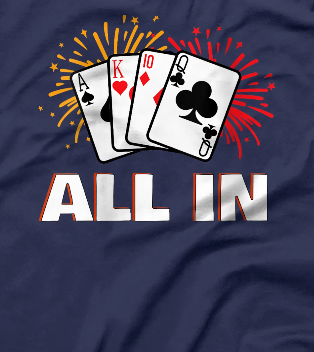 Womens Poker Tournament ALL GO IN Funny Poker Player Texas Holdem T-Shirt