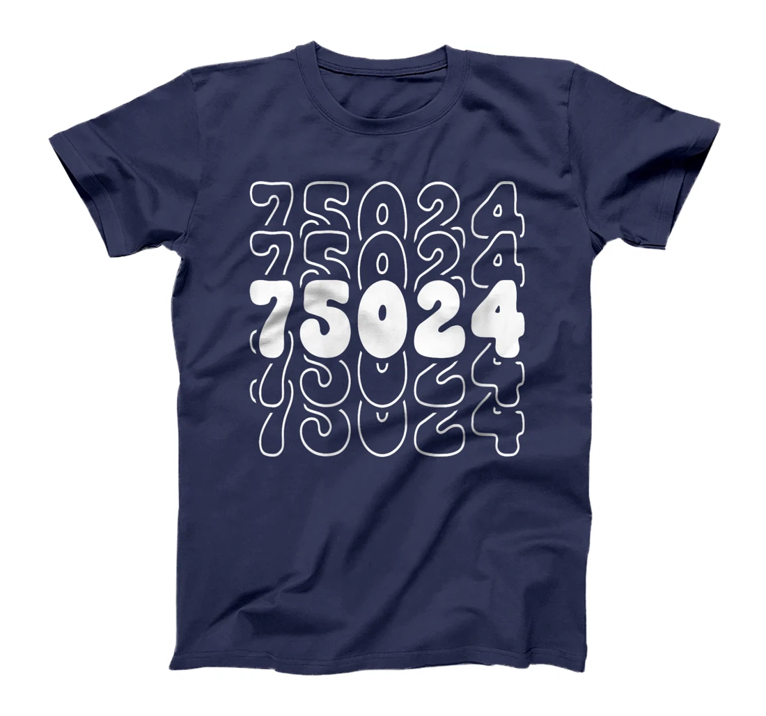 Womens Plano 75024 Texas TX Zipcode T-Shirt