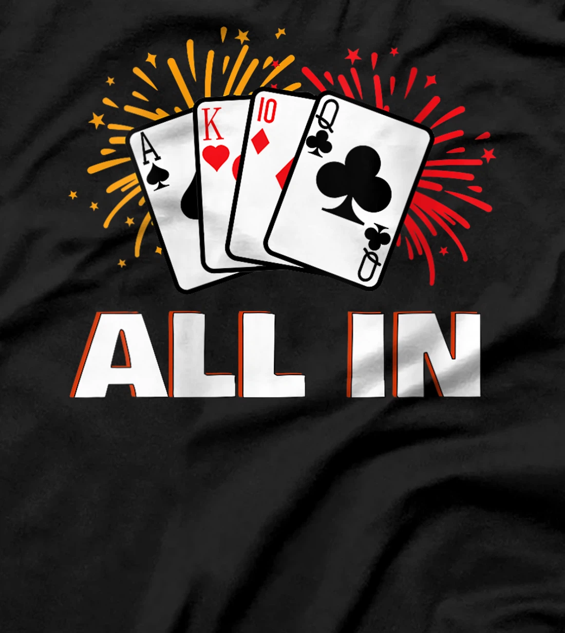 Womens Poker Tournament ALL GO IN Funny Poker Player Texas Holdem T-Shirt