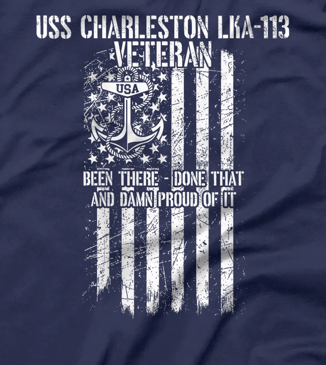 Womens USS Charleston LKA-113 Amphibious Cargo Ship Veteran T-Shirt