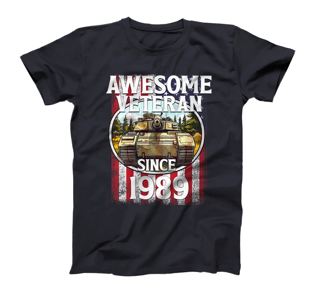 Womens Awesome Veteran Since 1989 Patriotic T-Shirt