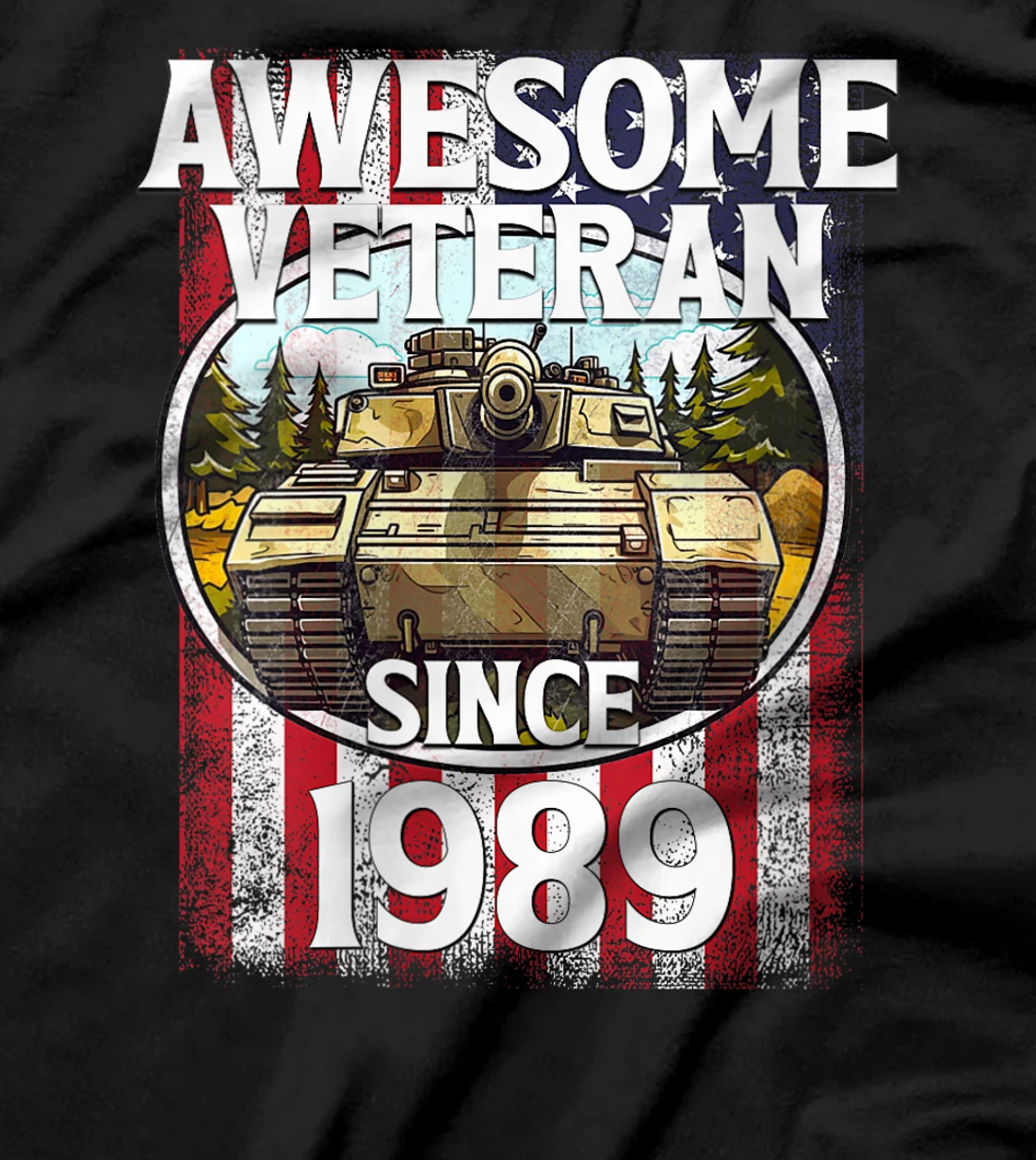 Womens Awesome Veteran Since 1989 Patriotic T-Shirt