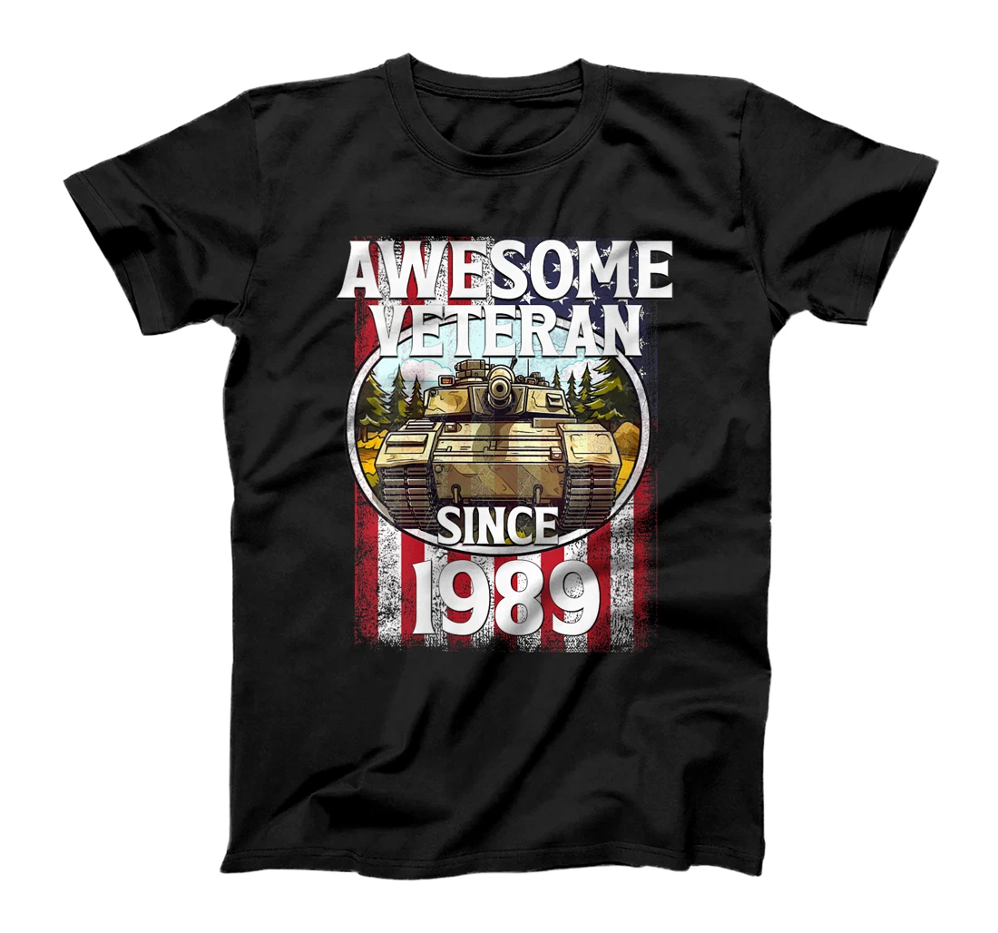 Womens Awesome Veteran Since 1989 Patriotic T-Shirt