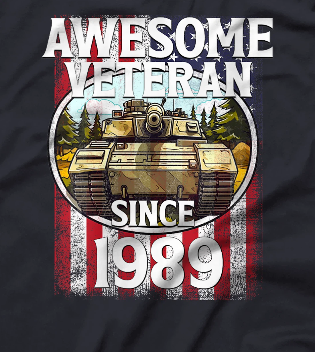 Womens Awesome Veteran Since 1989 Patriotic T-Shirt