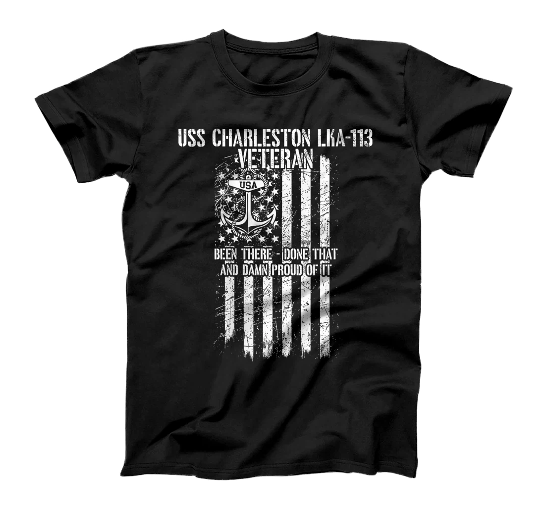 Womens USS Charleston LKA-113 Amphibious Cargo Ship Veteran T-Shirt