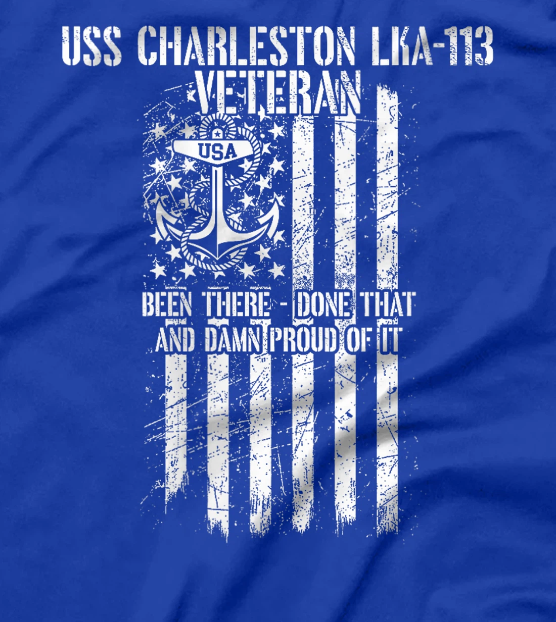 Womens USS Charleston LKA-113 Amphibious Cargo Ship Veteran T-Shirt