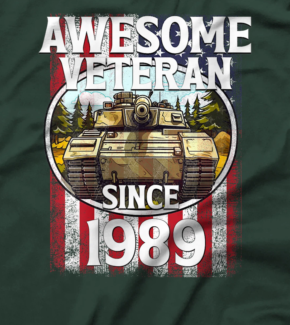 Womens Awesome Veteran Since 1989 Patriotic T-Shirt