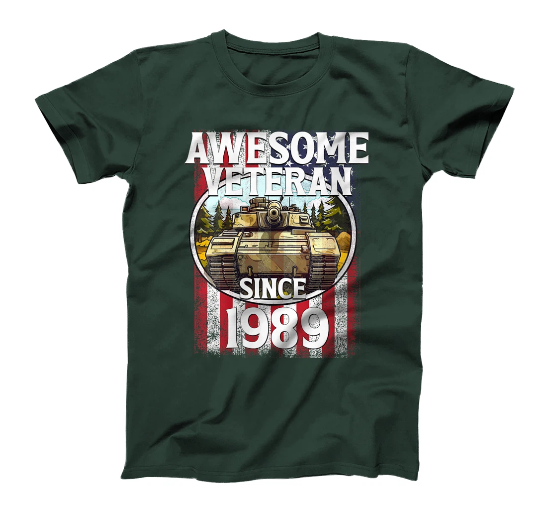 Womens Awesome Veteran Since 1989 Patriotic T-Shirt