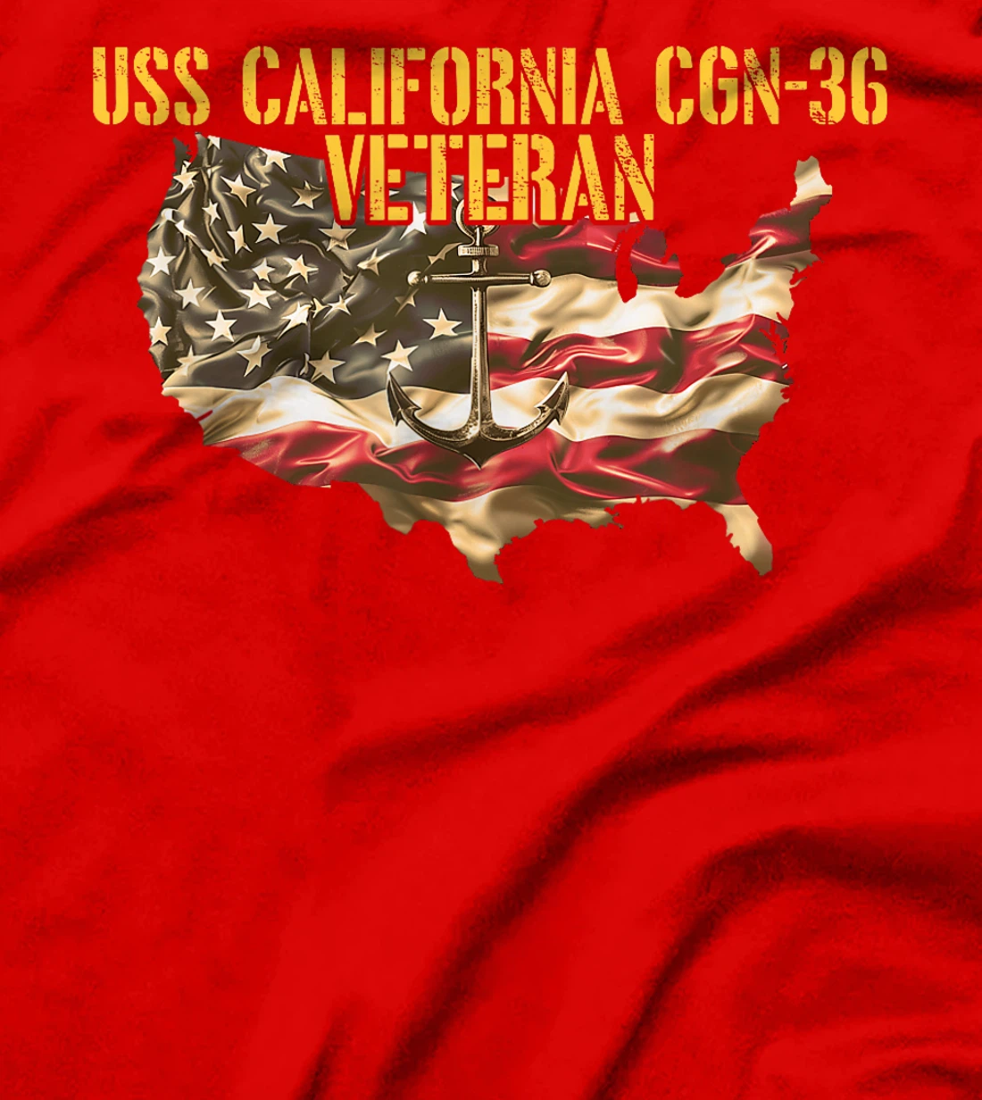 Vintage USS California CGN-36 Guided Missile Cruiser Veteran T-Shirt