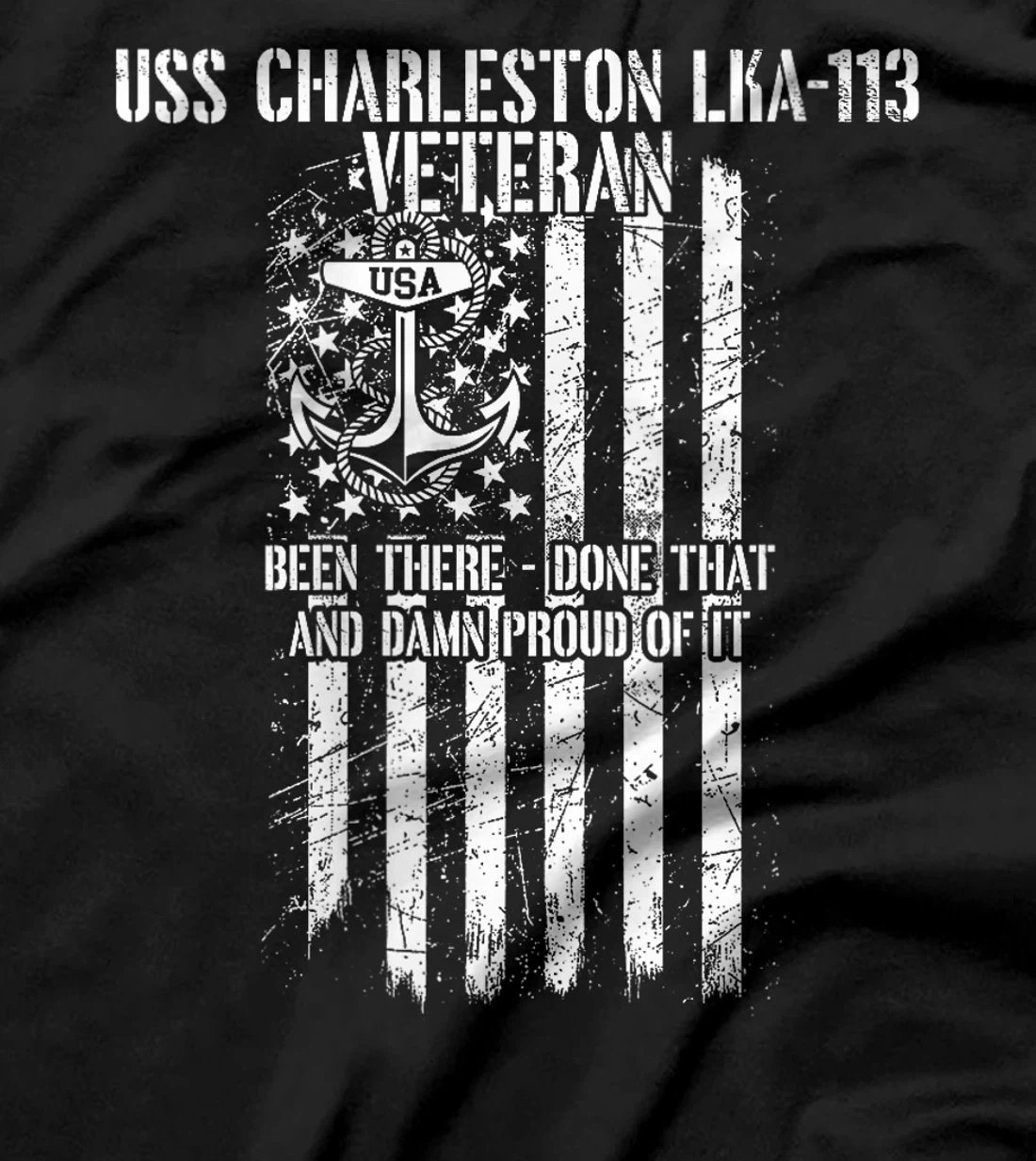 Womens USS Charleston LKA-113 Amphibious Cargo Ship Veteran T-Shirt