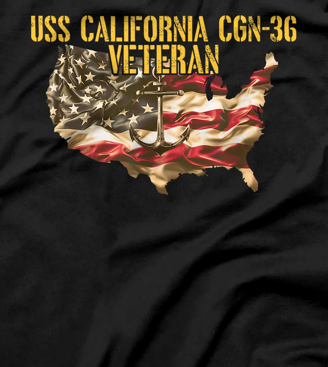 Vintage USS California CGN-36 Guided Missile Cruiser Veteran T-Shirt