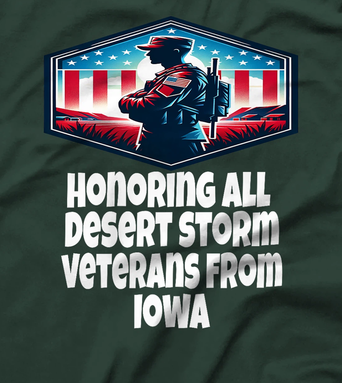 Womens Desert Storm Honoring All Desert Storm Veterans From Iowa T-Shirt