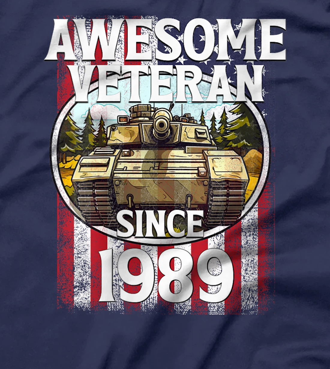 Womens Awesome Veteran Since 1989 Patriotic T-Shirt