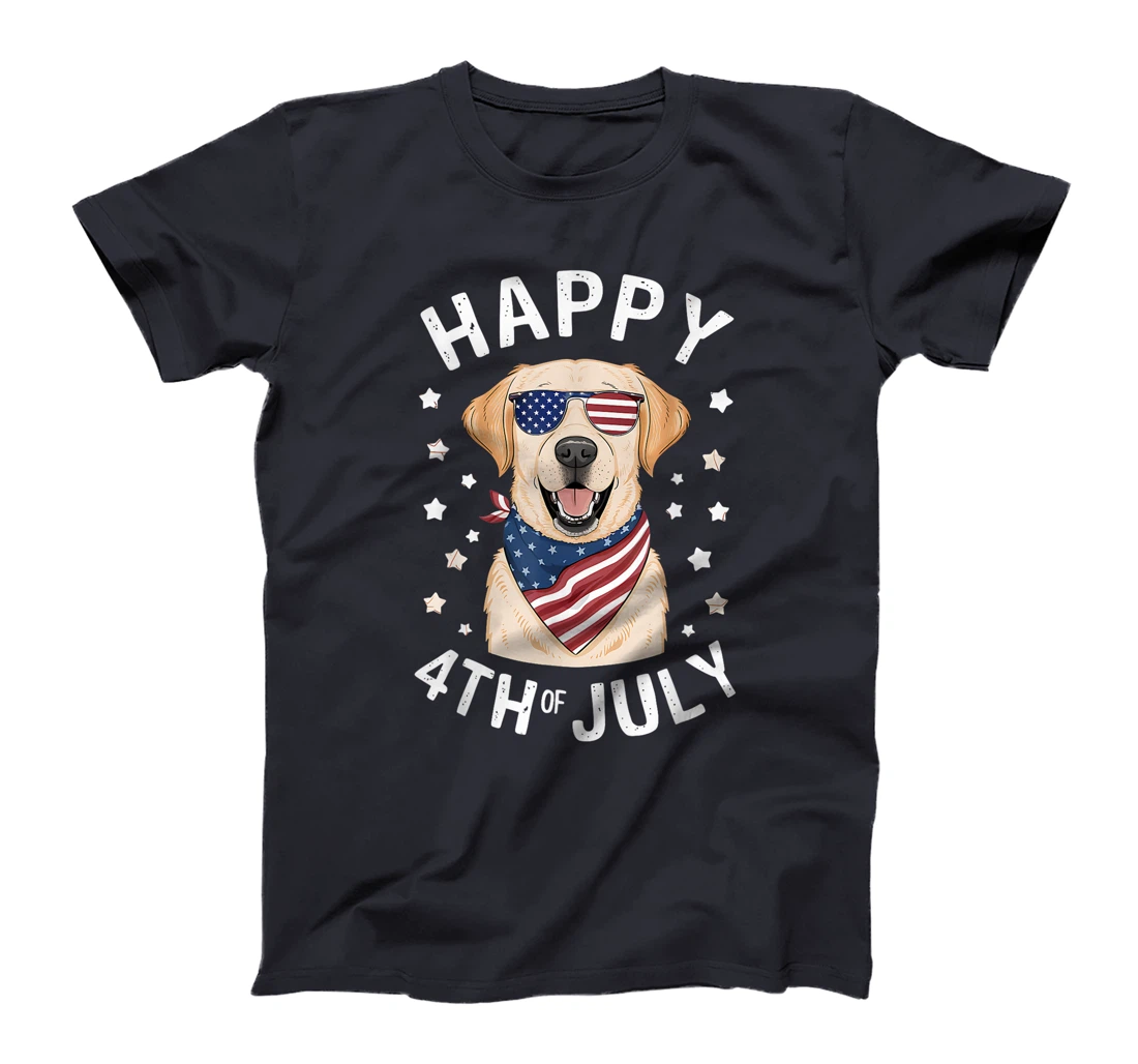 4th of July Patriotic American Labrador Retriever Veterans T-Shirt