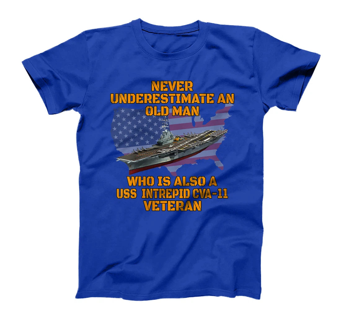 Veteran Day Aircraft Carrier Intrepid CVA-11 Warship Grandpa T-Shirt