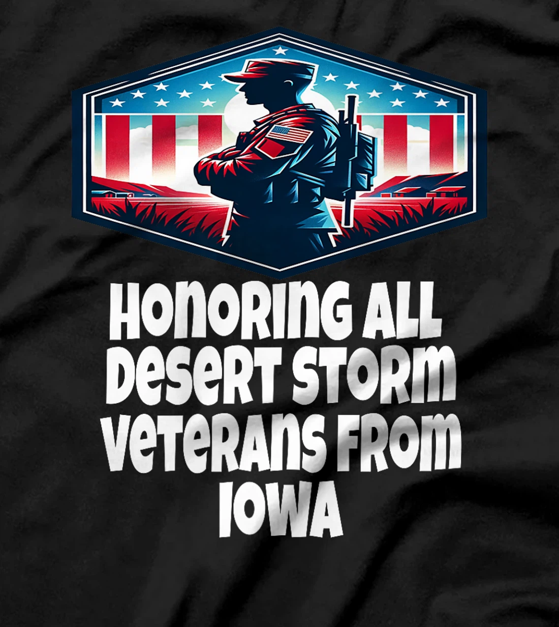 Womens Desert Storm Honoring All Desert Storm Veterans From Iowa T-Shirt