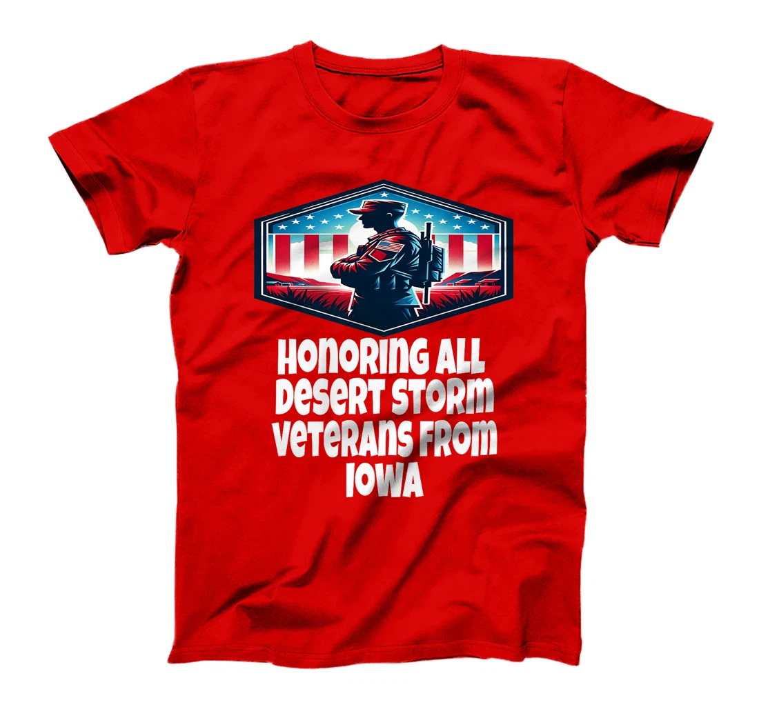 Womens Desert Storm Honoring All Desert Storm Veterans From Iowa T-Shirt