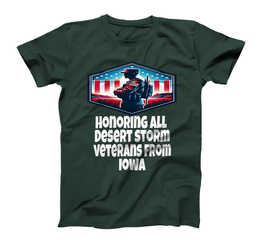 Womens Desert Storm Honoring All Desert Storm Veterans From Iowa T-Shirt