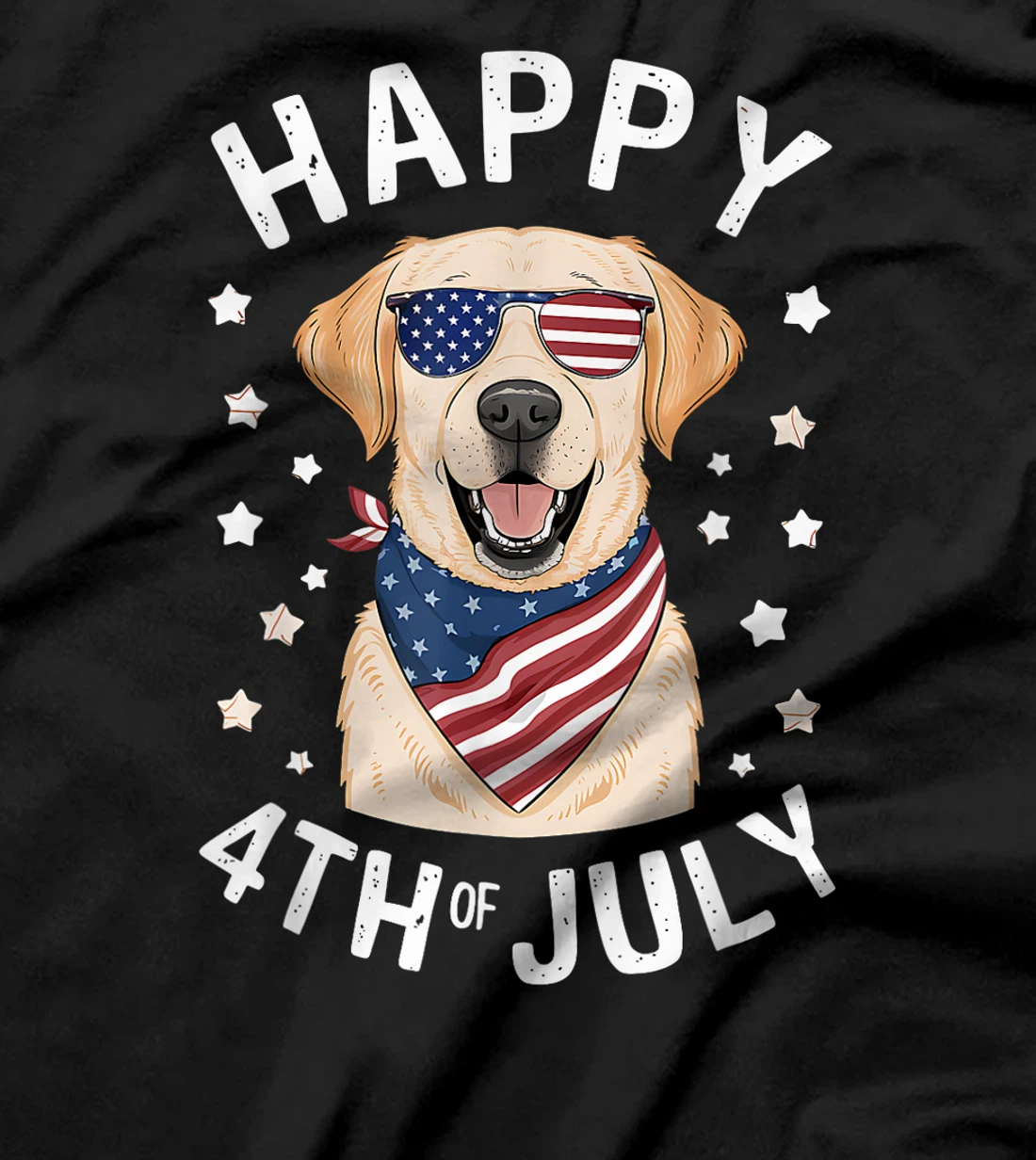 4th of July Patriotic American Labrador Retriever Veterans T-Shirt