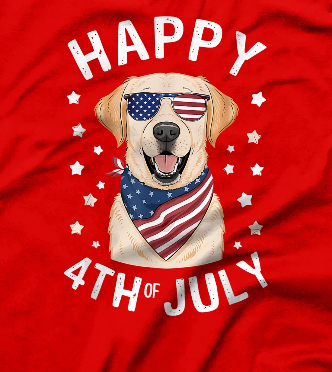 4th of July Patriotic American Labrador Retriever Veterans T-Shirt