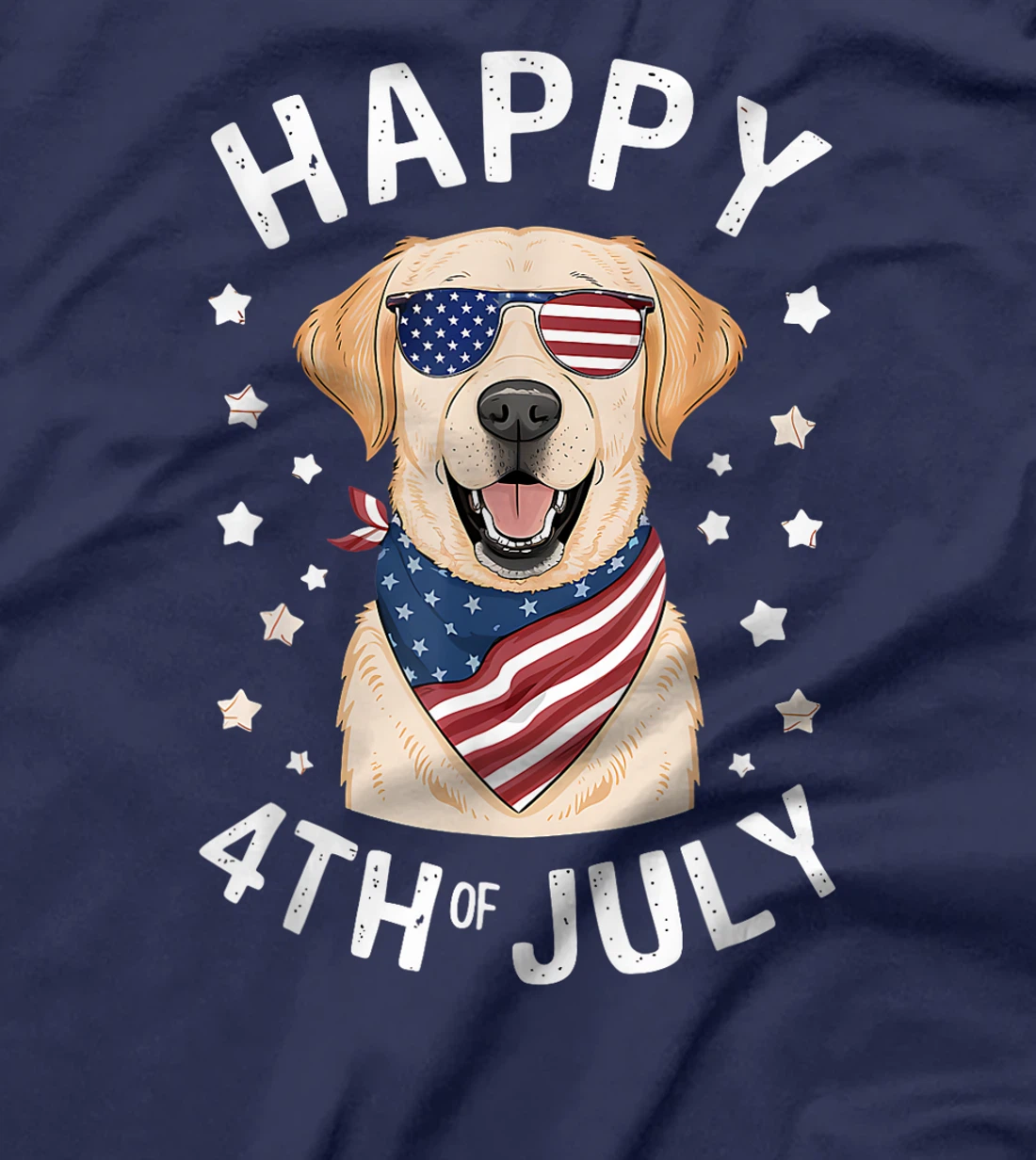 4th of July Patriotic American Labrador Retriever Veterans T-Shirt