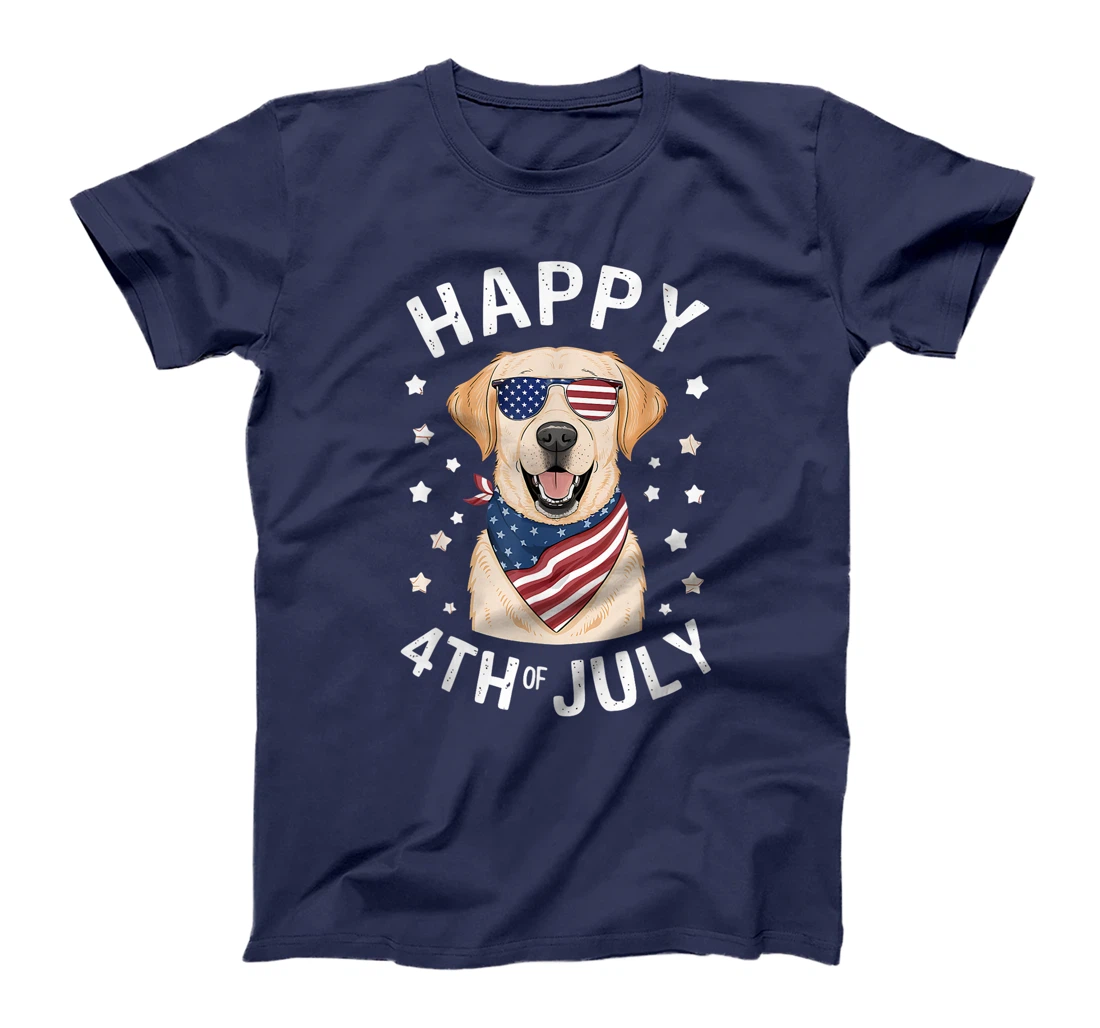 4th of July Patriotic American Labrador Retriever Veterans T-Shirt