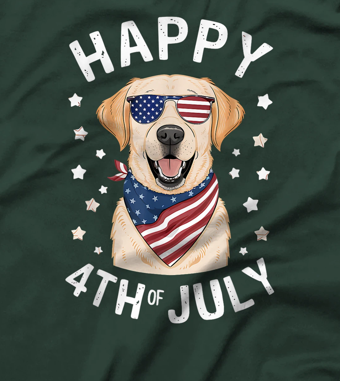 4th of July Patriotic American Labrador Retriever Veterans T-Shirt
