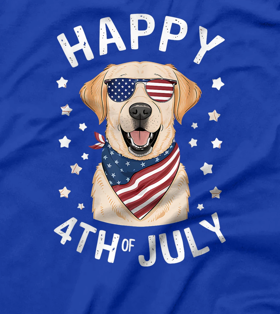 4th of July Patriotic American Labrador Retriever Veterans T-Shirt