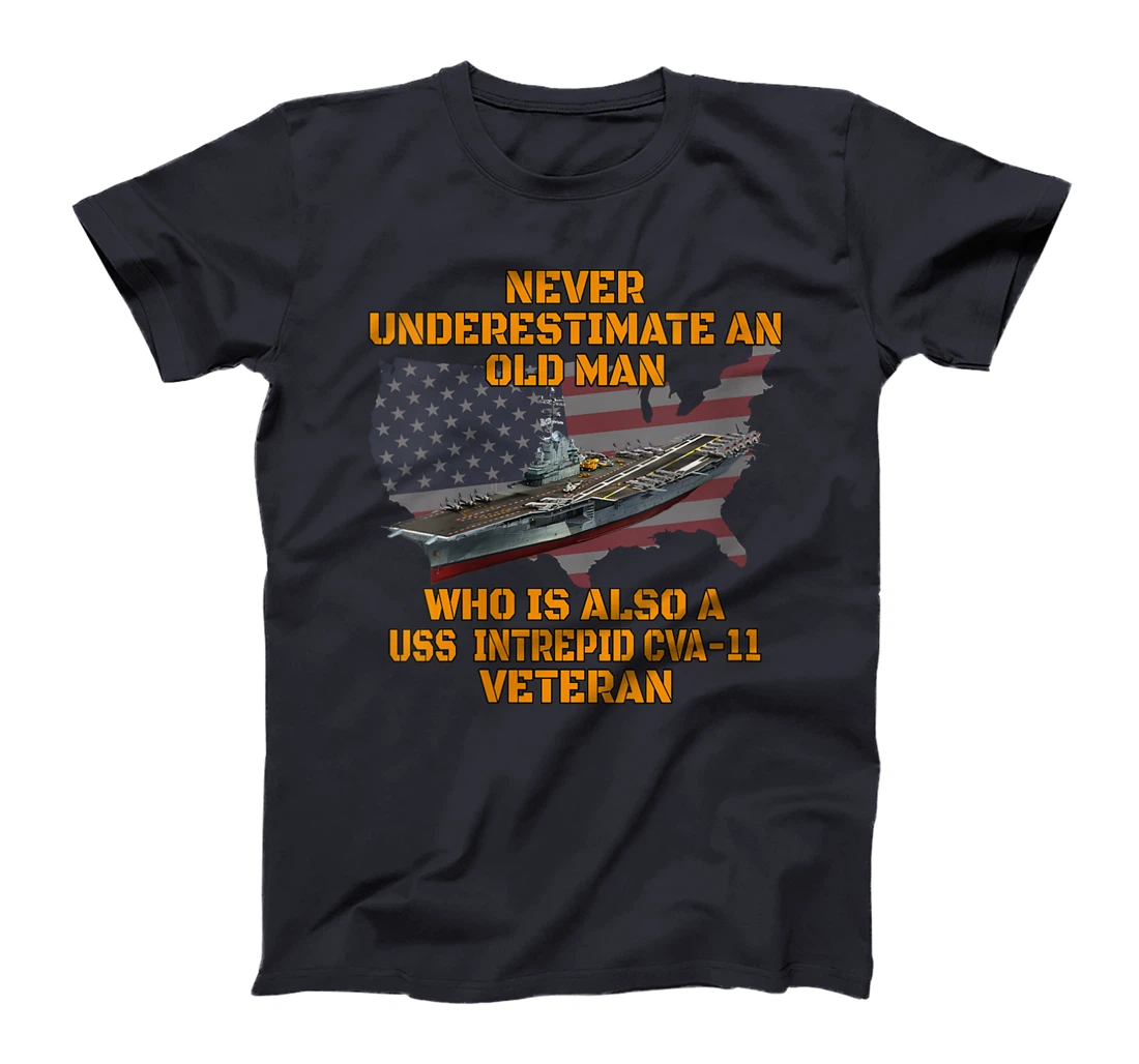 Veteran Day Aircraft Carrier Intrepid CVA-11 Warship Grandpa T-Shirt