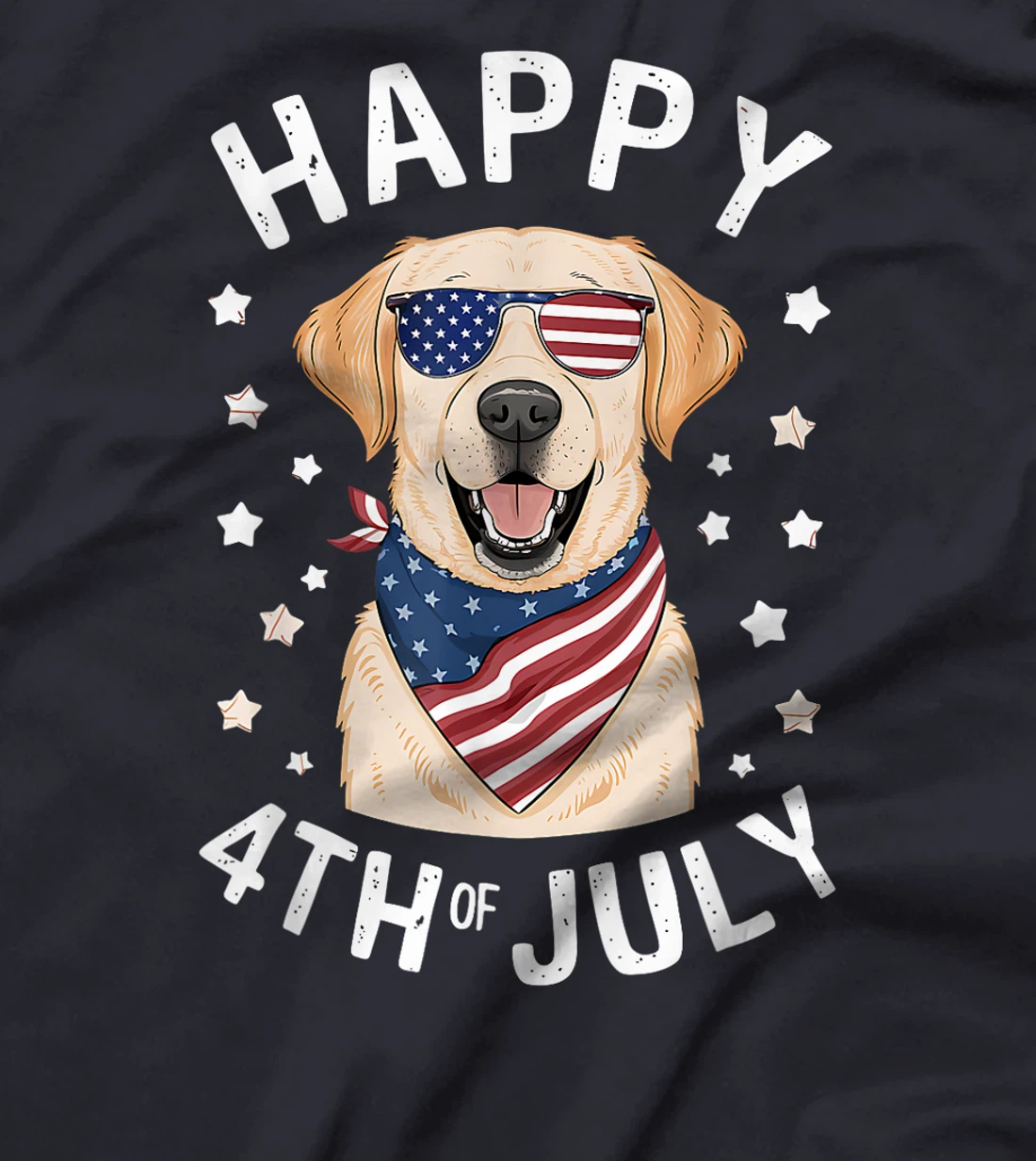 4th of July Patriotic American Labrador Retriever Veterans T-Shirt