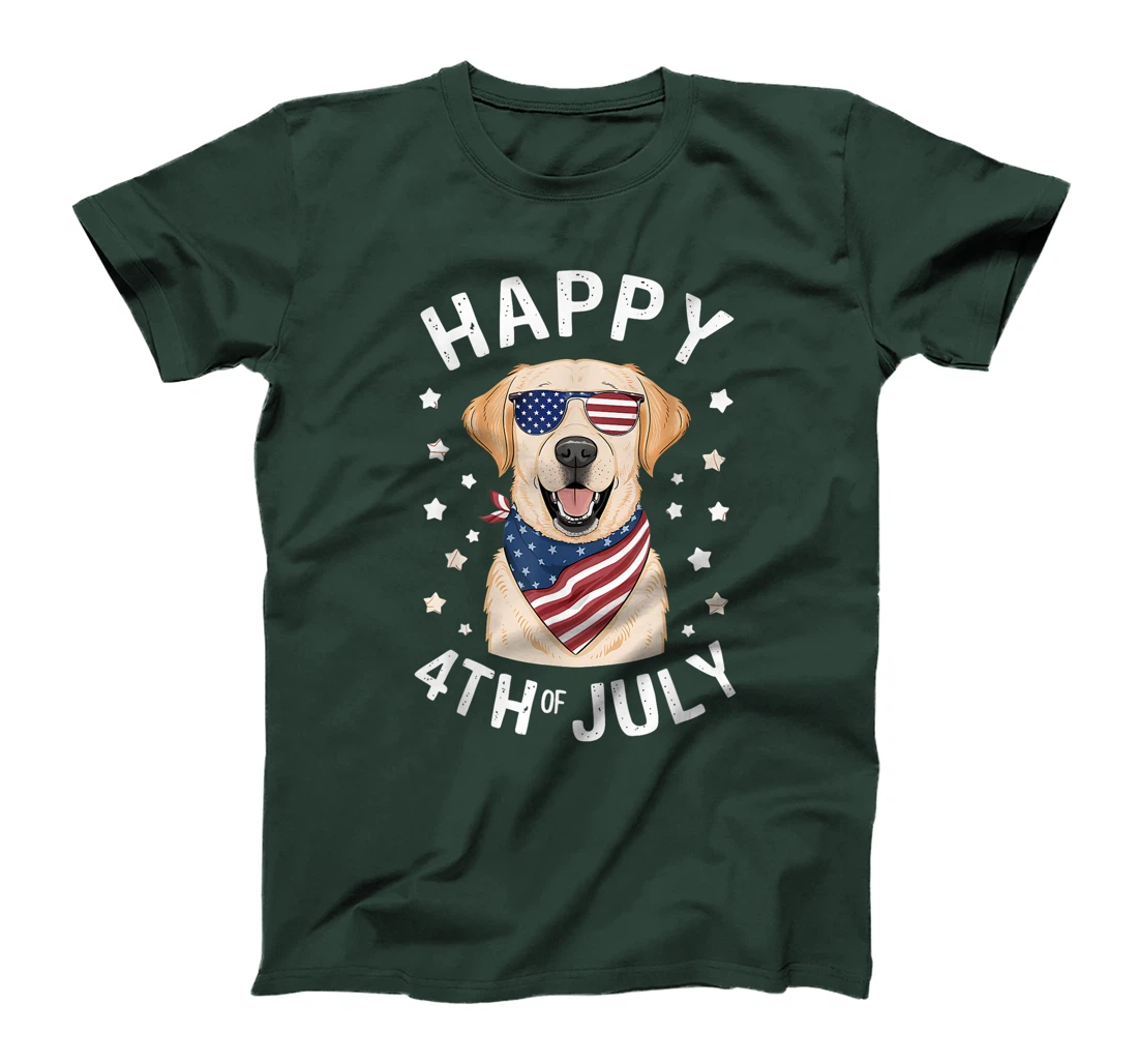 4th of July Patriotic American Labrador Retriever Veterans T-Shirt