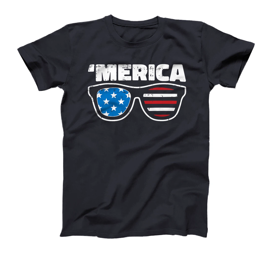 Merica 4th Of July Funny Stars And Stripe Patriotic Veteran Premium T-Shirt