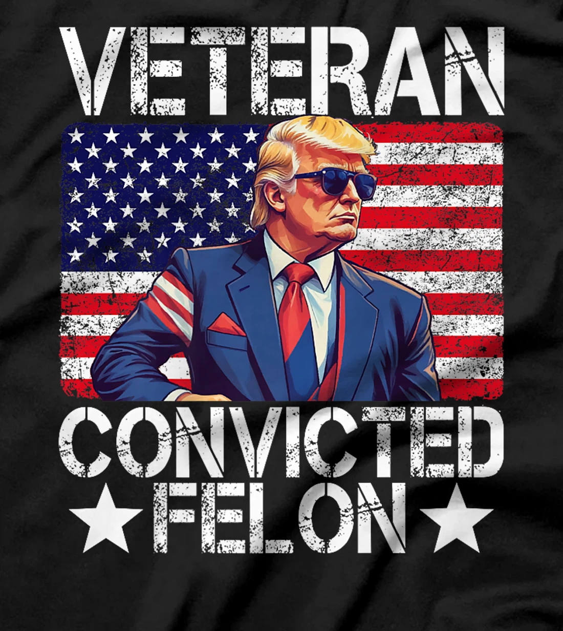 Trump Republican GOP Shirt - I am Voting For Convicted Felon Premium T-Shirt